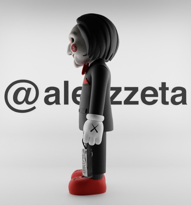 Kaws Billy from SAW Textured Low-poly 3D model_11