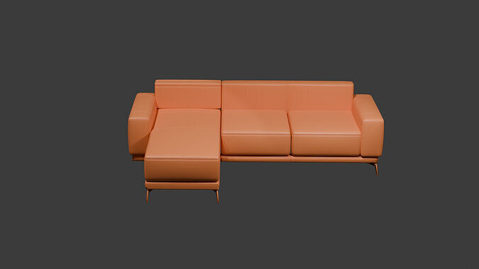 Lather Sofa  3D model