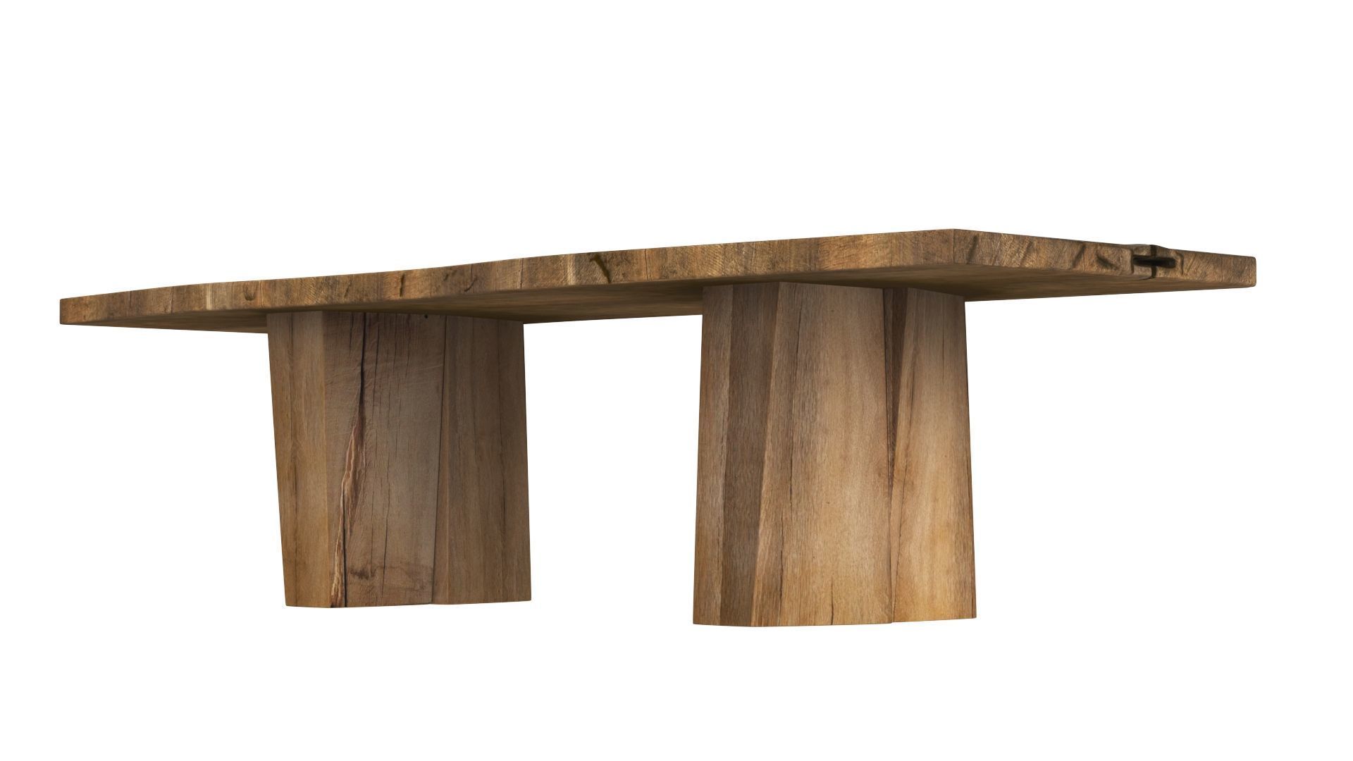 Sculpted Massive Dining Table V9 and T-Chairs 3D model_11