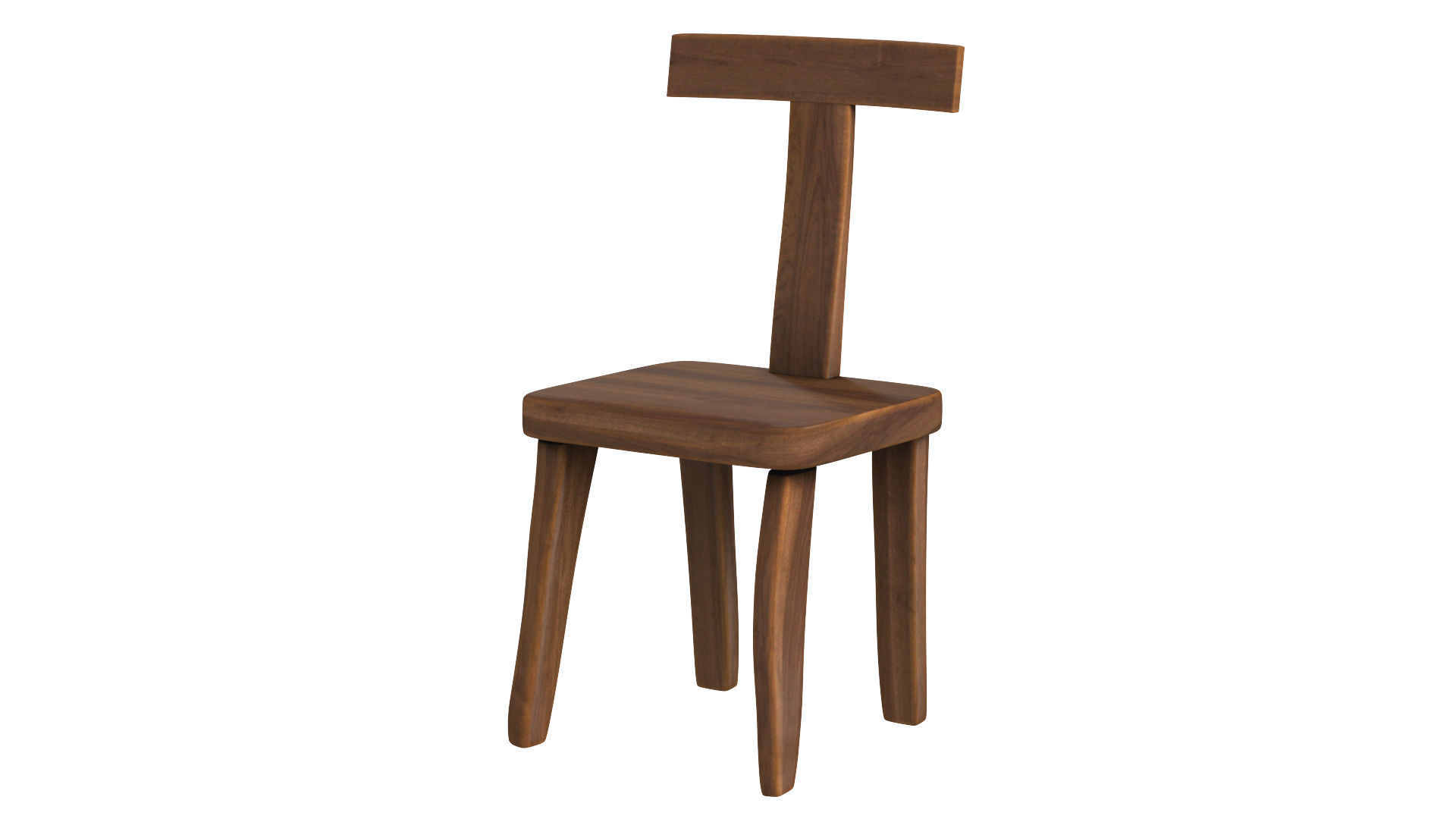 Sculpted Massive Dining Table V9 and T-Chairs 3D model_8