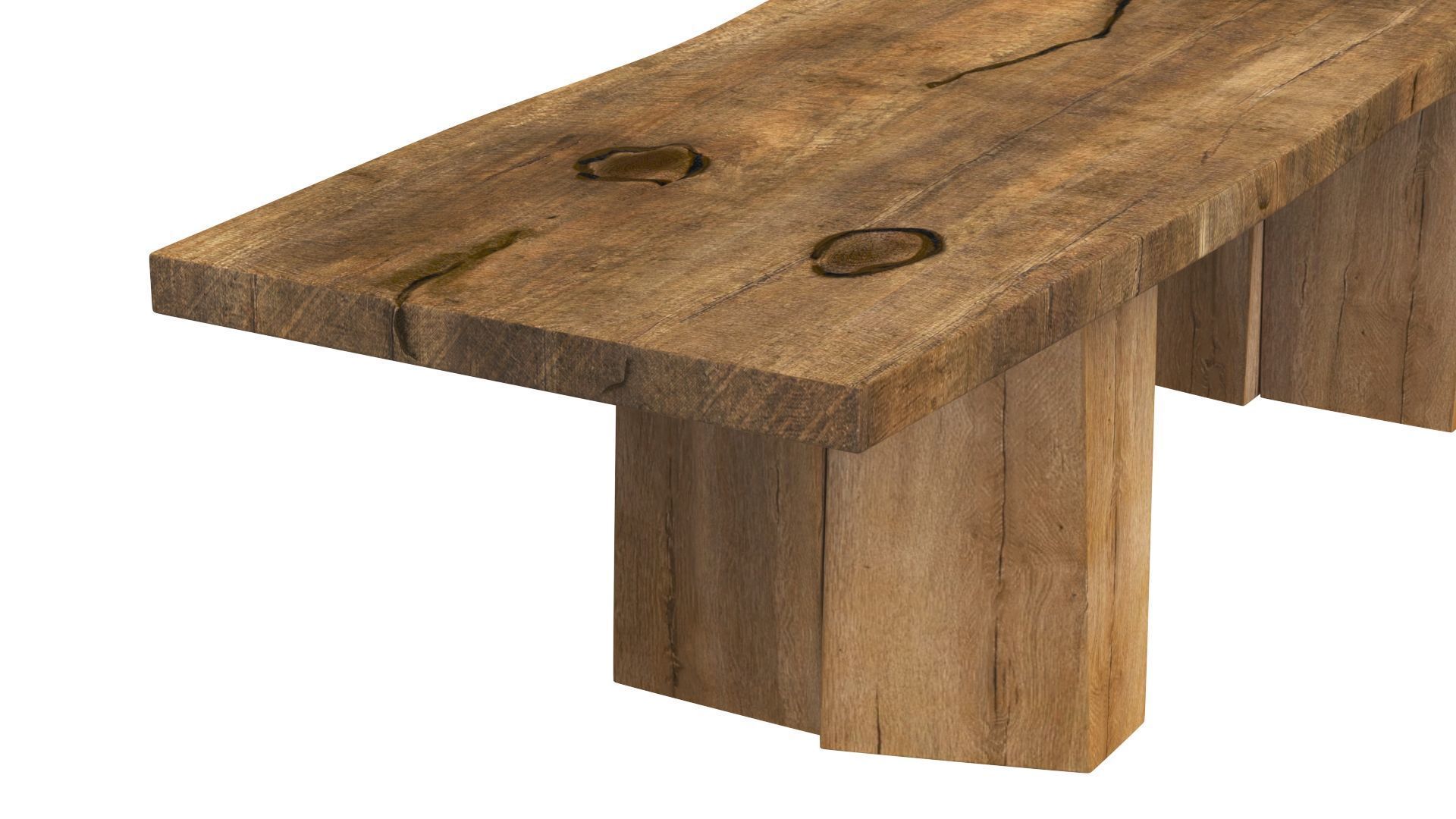 Sculpted Massive Dining Table V9 and T-Chairs 3D model_10