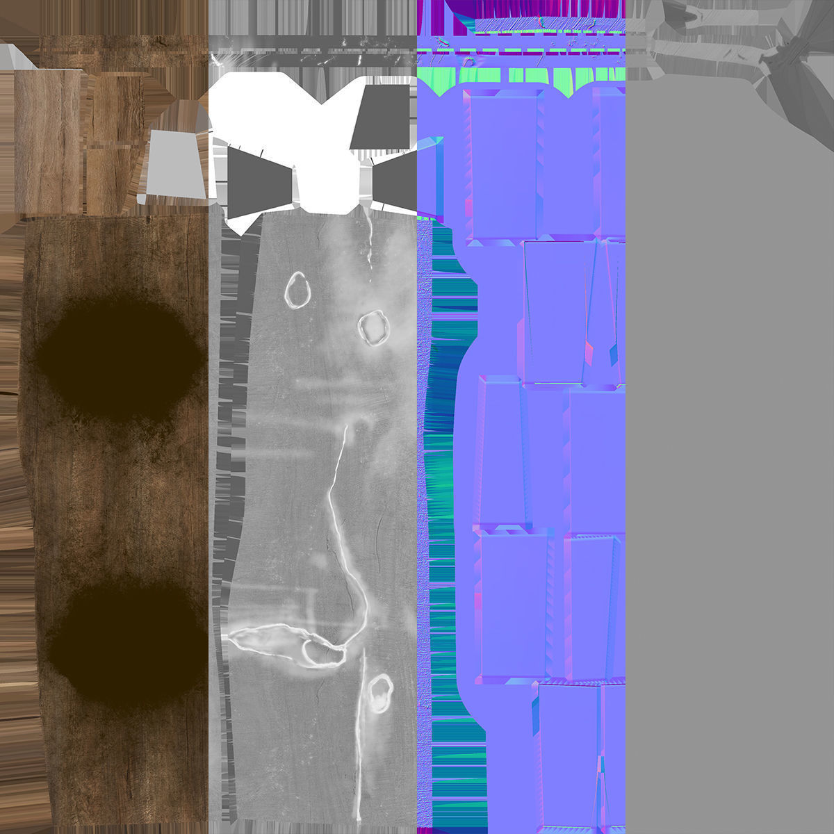 Sculpted Massive Dining Table V9 and T-Chairs 3D model_18