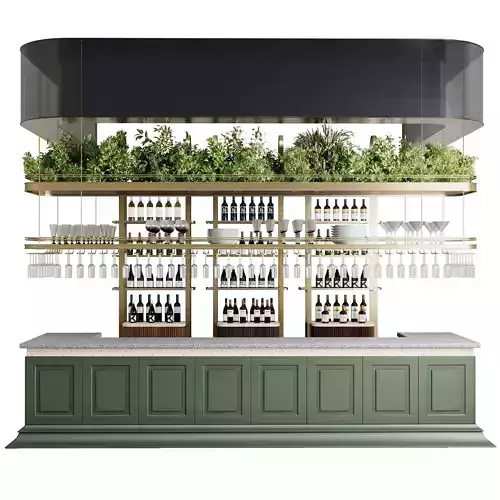 Reception Desk for Restaurant and Caffe with bar wine 11
