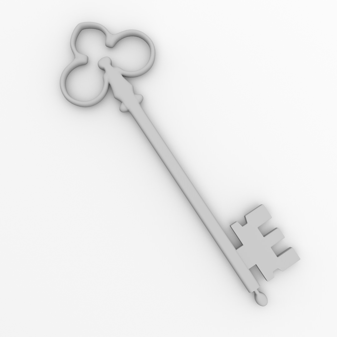 Golden Key 3D model_3
