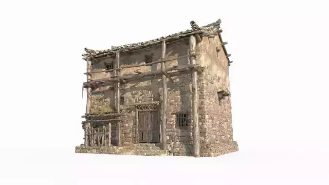Asian ancient architecture tile house