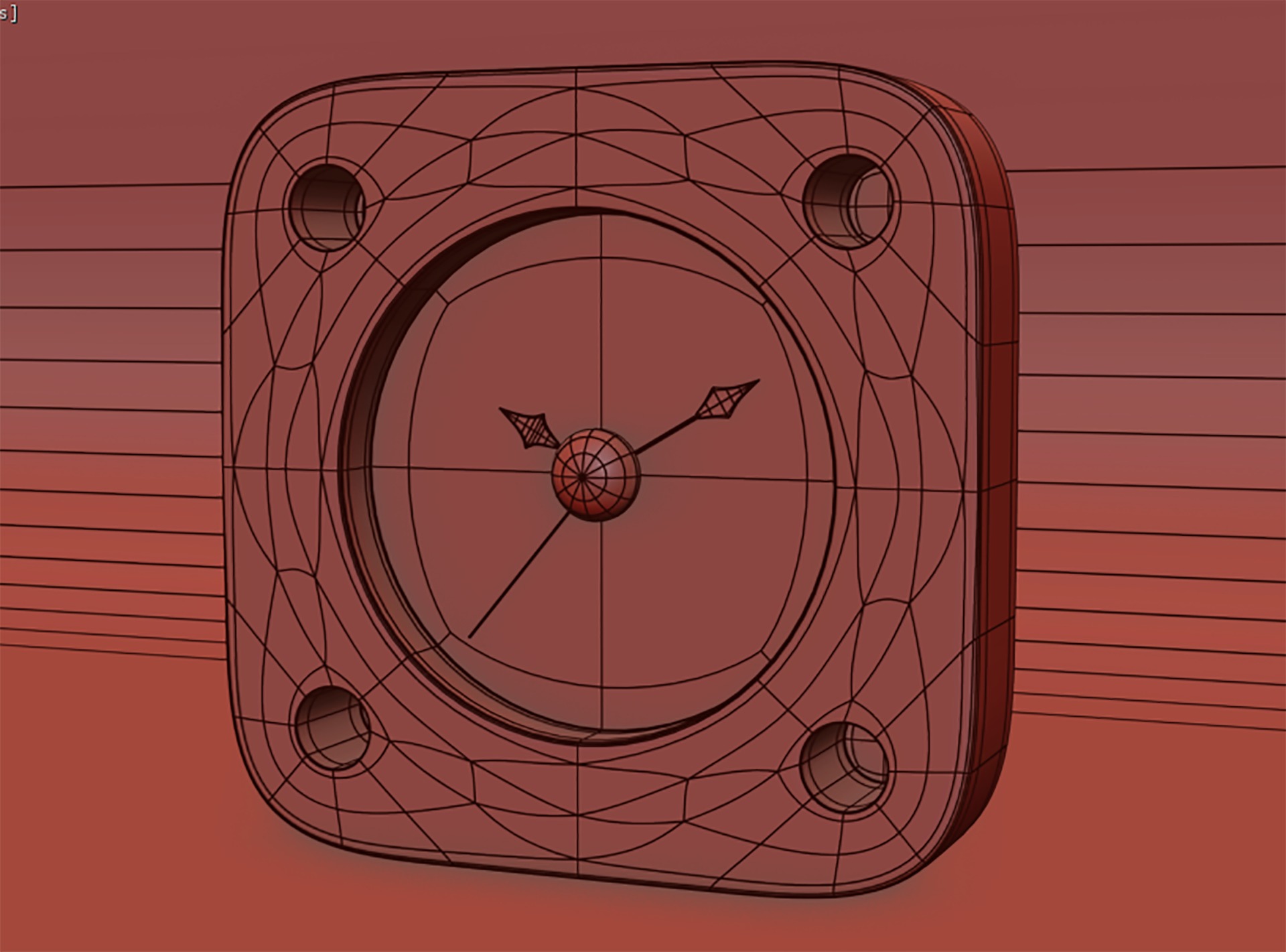 Alarm Clock 02 Low-poly 3D model_1