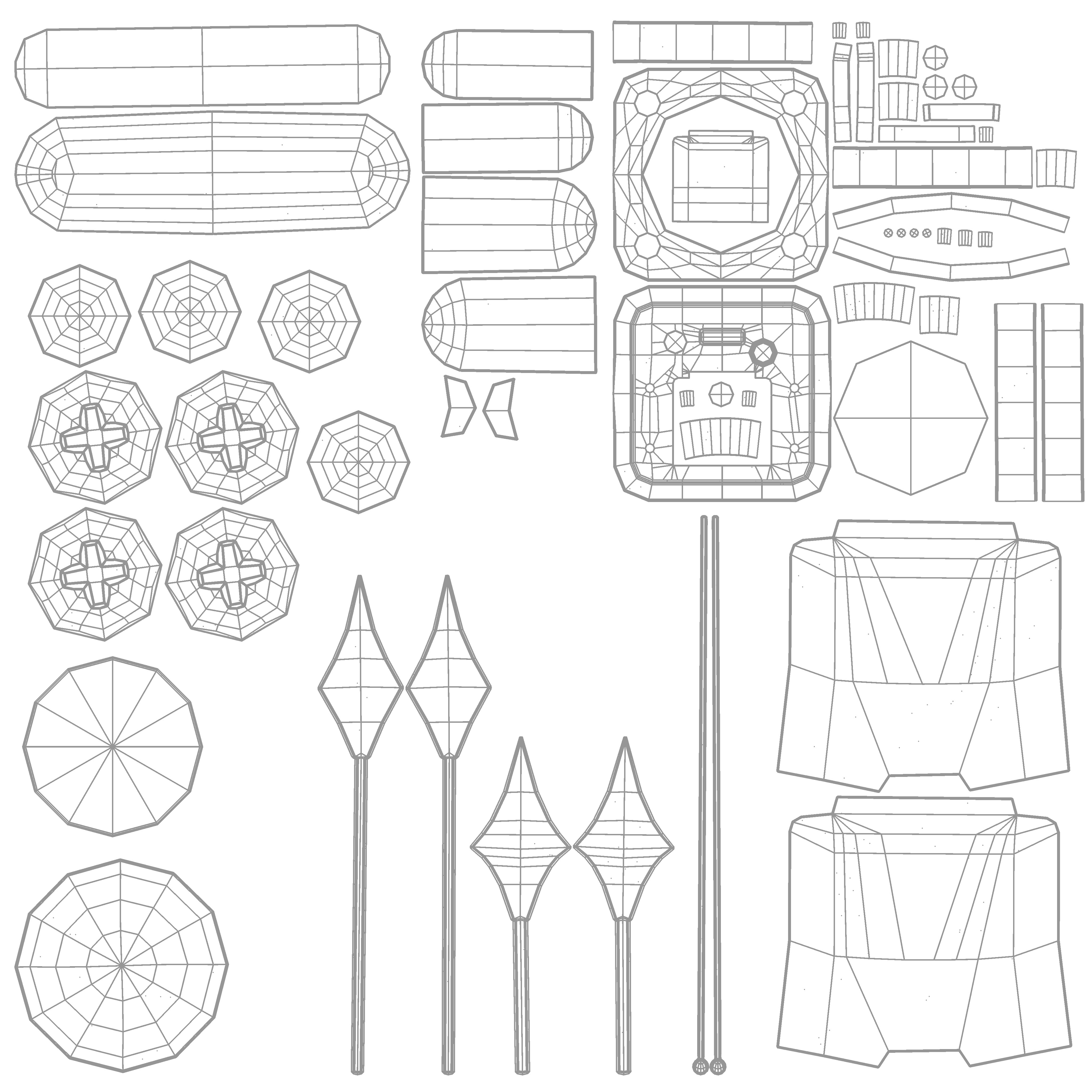 Alarm Clock 02 Low-poly 3D model_16