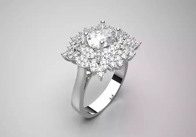 Flower Cocktail Ring jr00018