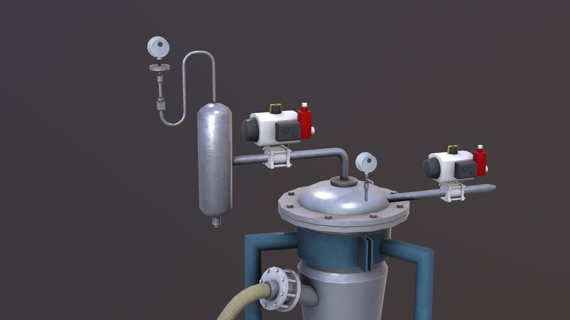 Conveying System Low-poly 3D model_19