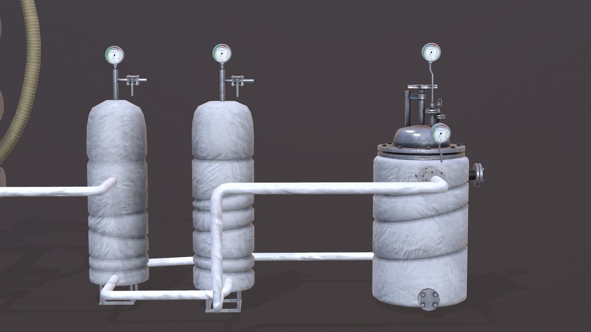 Conveying System Low-poly 3D model_5
