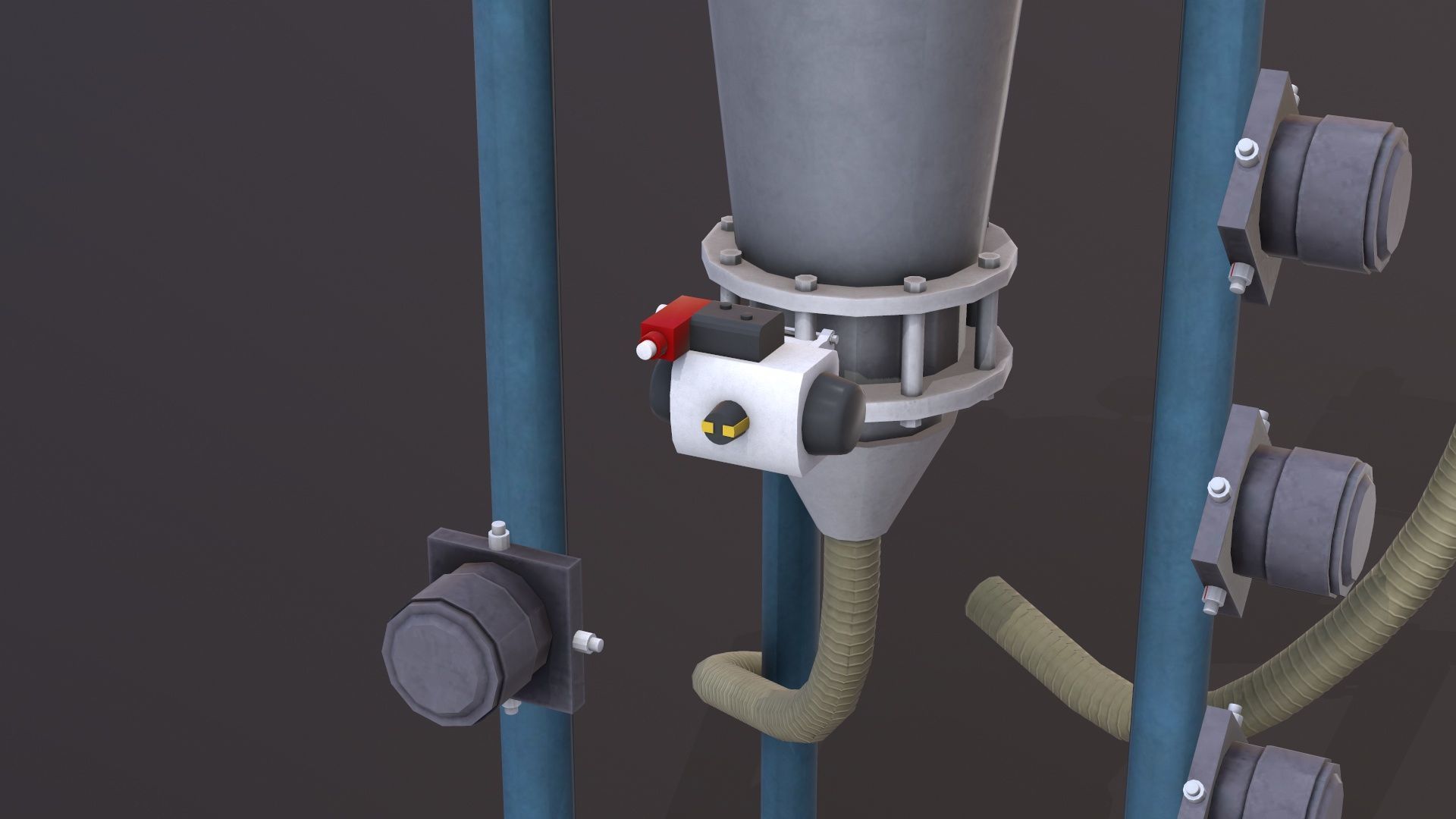 Conveying System Low-poly 3D model_15