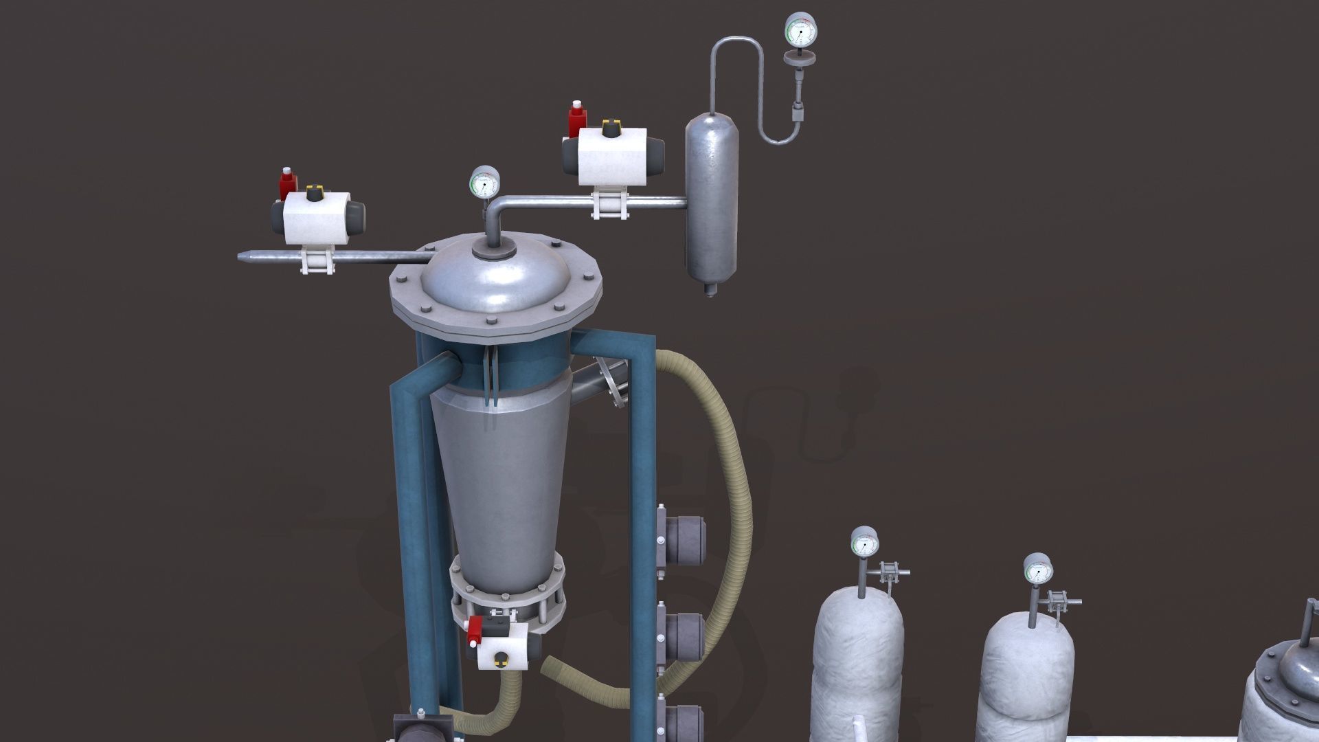 Conveying System Low-poly 3D model_16