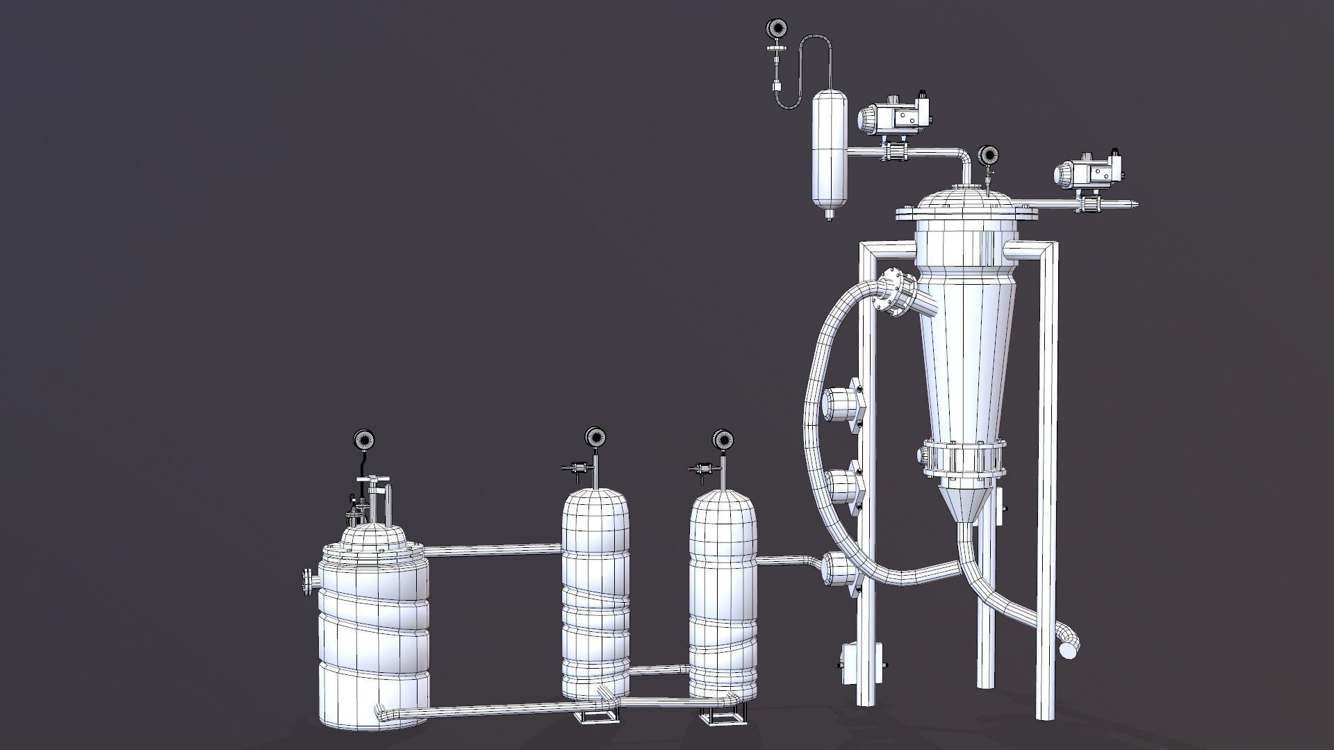 Conveying System Low-poly 3D model_23