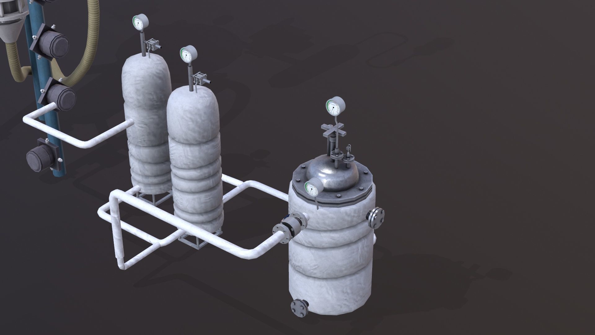 Conveying System Low-poly 3D model_9