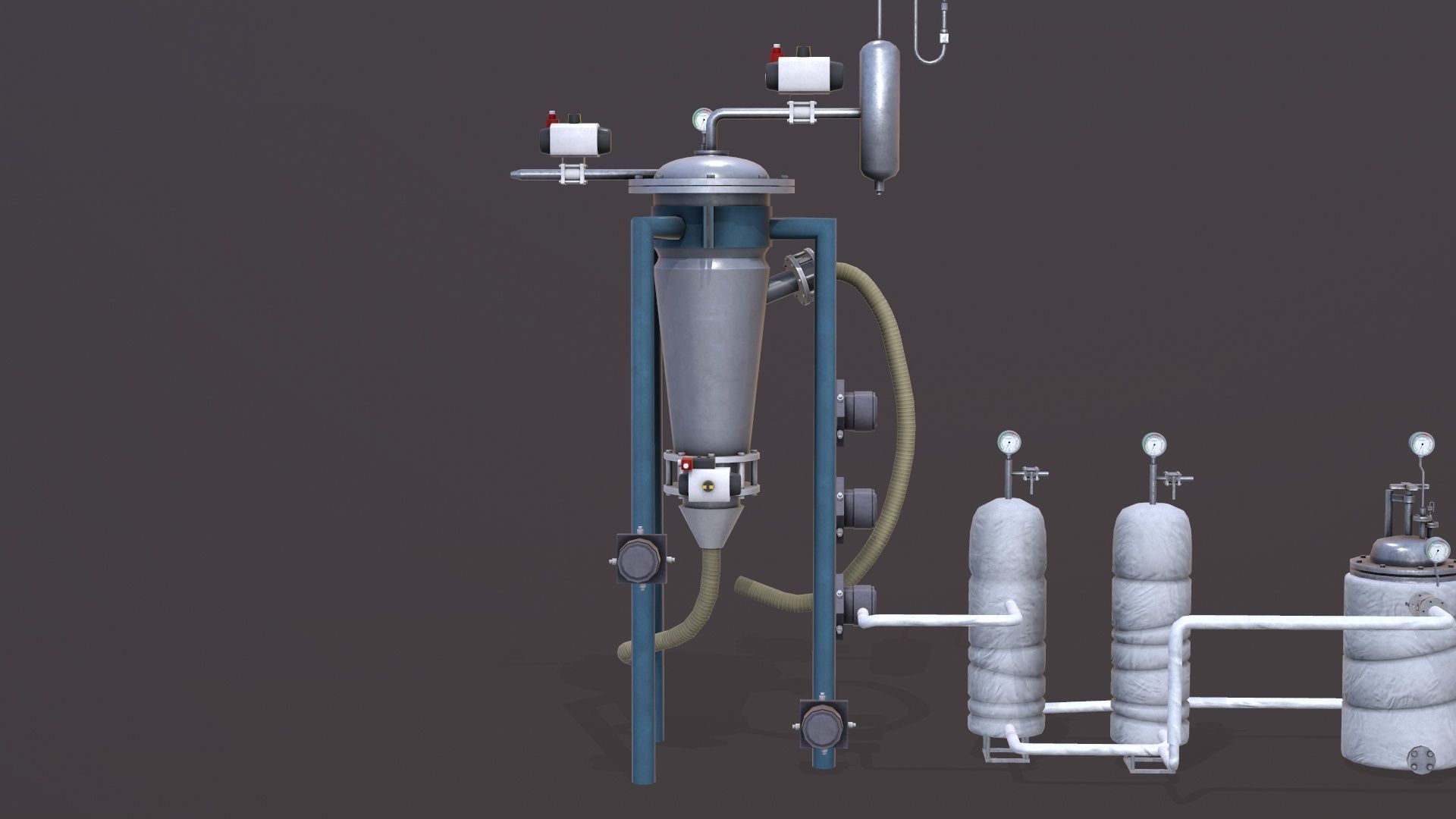 Conveying System Low-poly 3D model_13