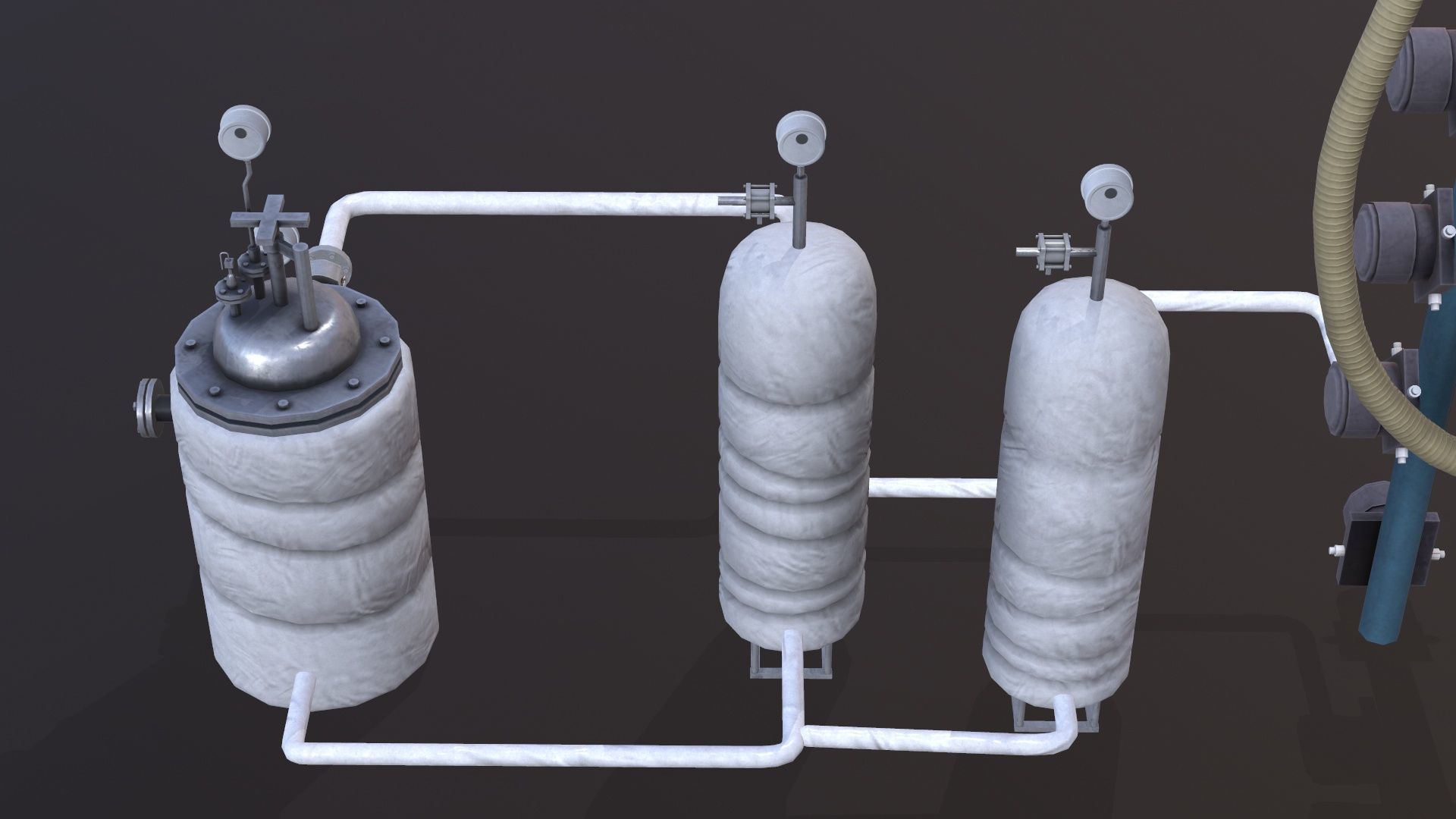 Conveying System Low-poly 3D model_21