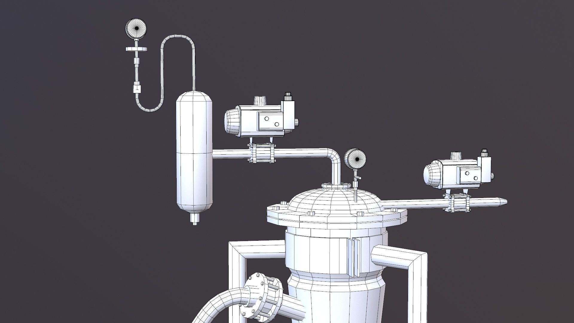 Conveying System Low-poly 3D model_24