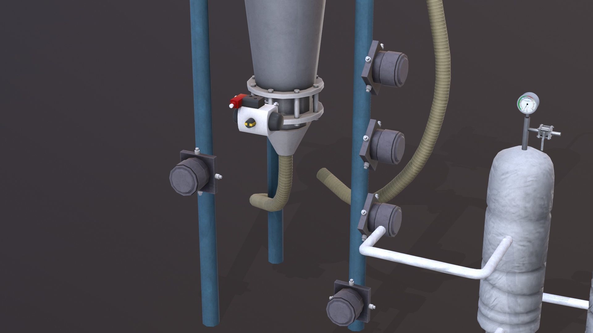 Conveying System Low-poly 3D model_14
