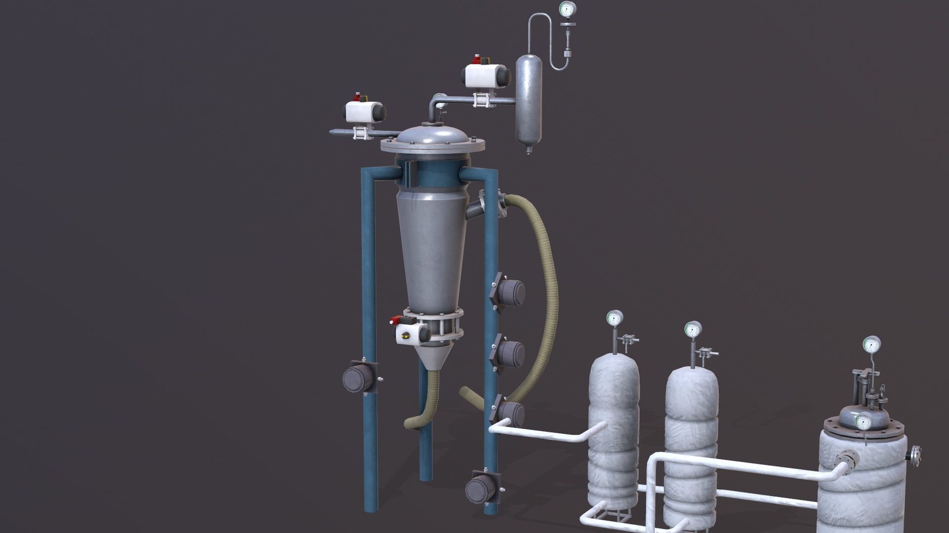 Conveying System Low-poly 3D model_12