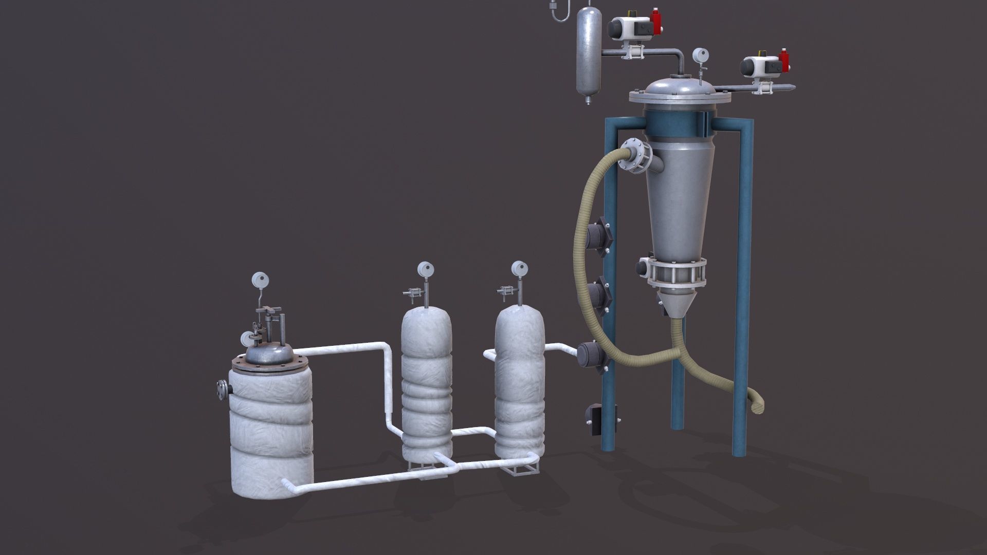 Conveying System Low-poly 3D model_22