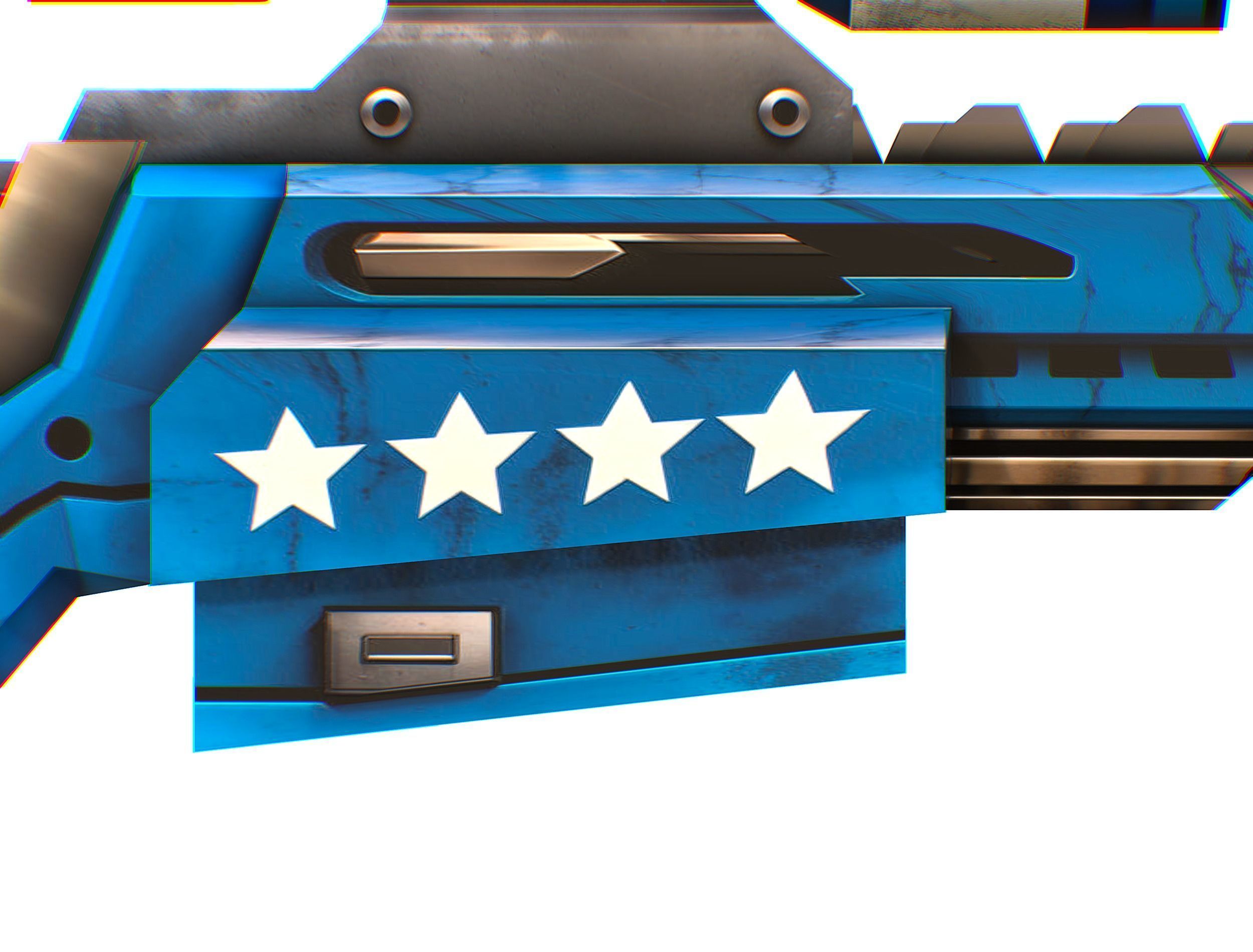 Weapons Set 4 Gun Pistol Assault rifle Sniper rifle machine gun 3D Model Collection_18