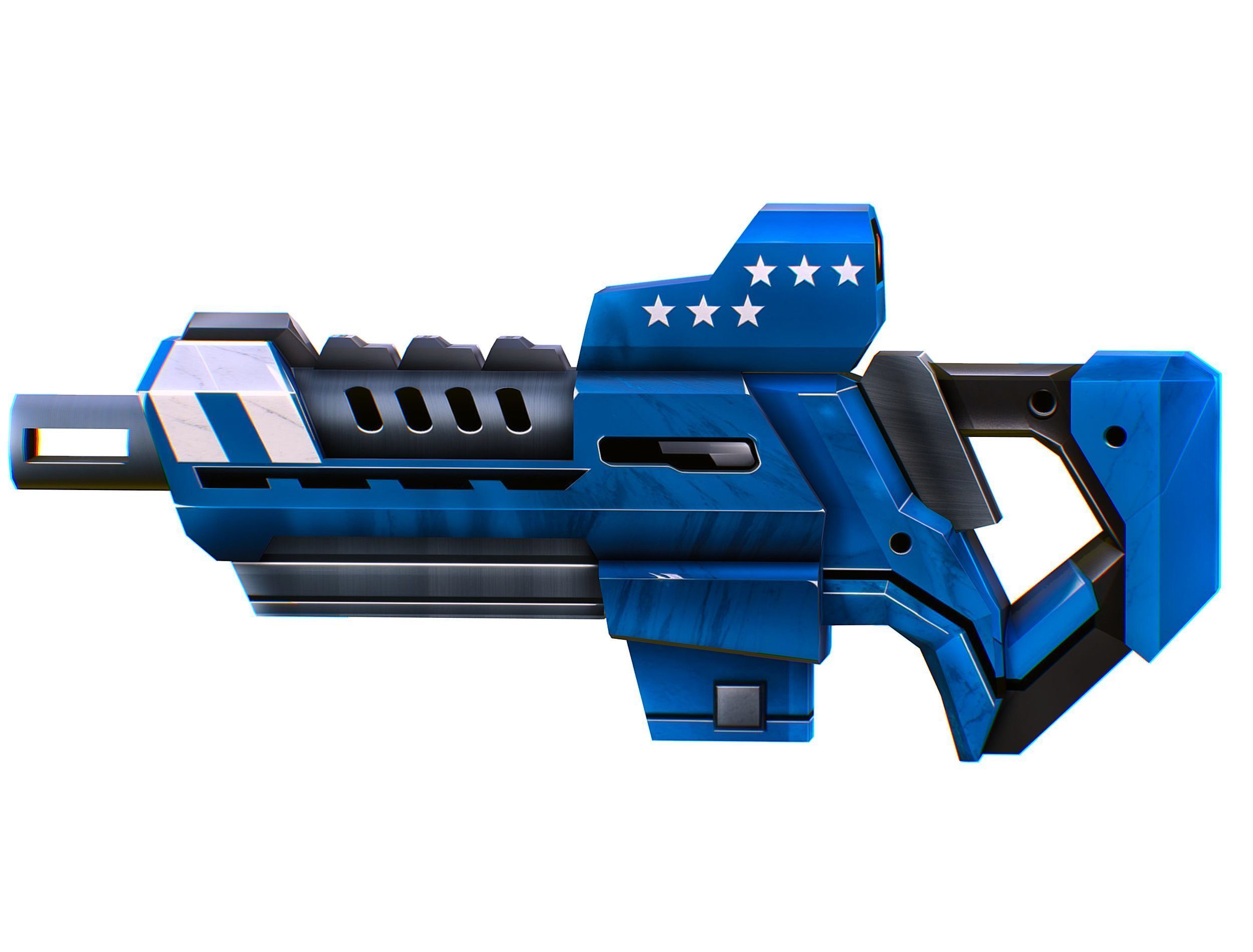 Weapons Set 4 Gun Pistol Assault rifle Sniper rifle machine gun 3D Model Collection_79