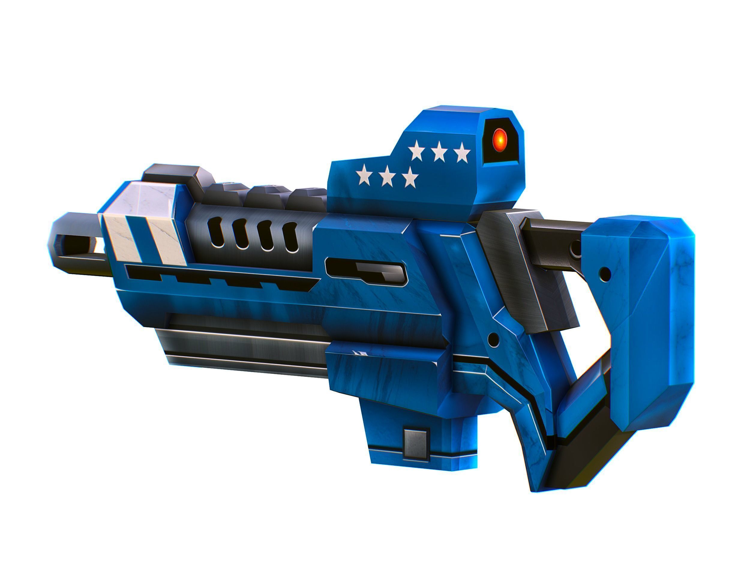 Weapons Set 4 Gun Pistol Assault rifle Sniper rifle machine gun 3D Model Collection_80