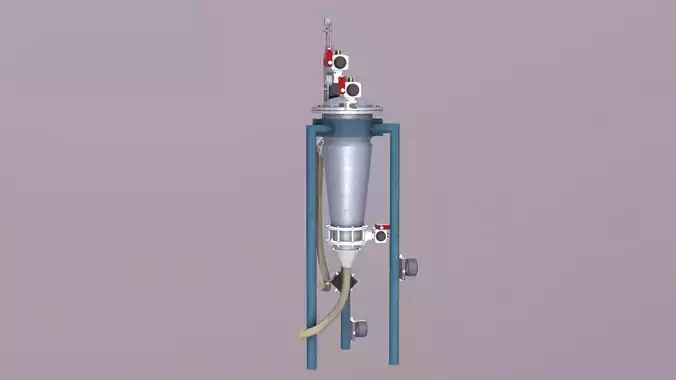 Fluid Bed Dryer Low-poly 3D model
