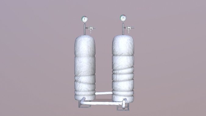 Gas Storage Tank Low-poly 3D model