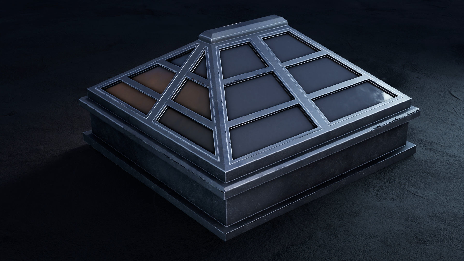 Skylight Window Low-poly 3D model_5