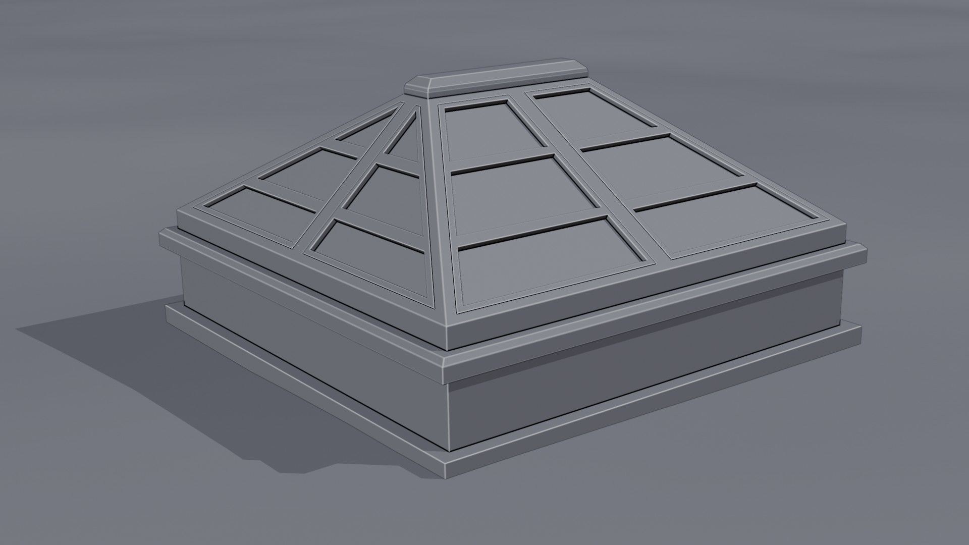 Skylight Window Low-poly 3D model_7