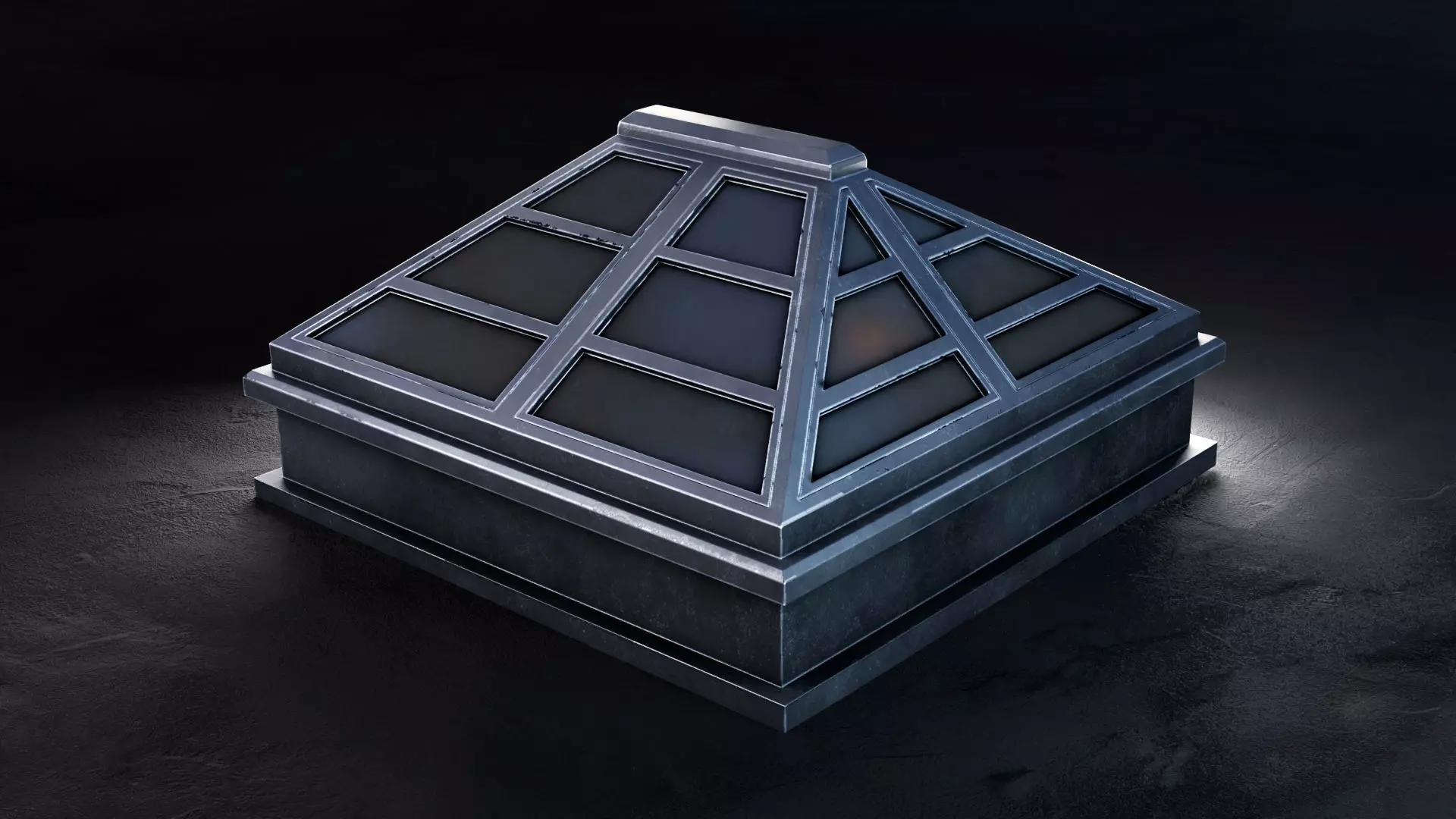 Skylight Window Low-poly 3D model_0