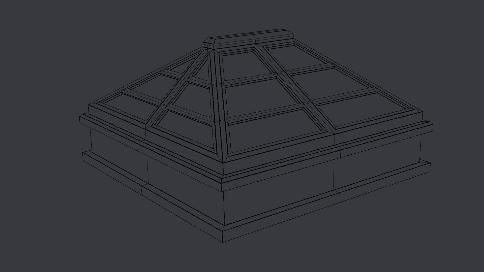 Skylight Window Low-poly 3D model_8