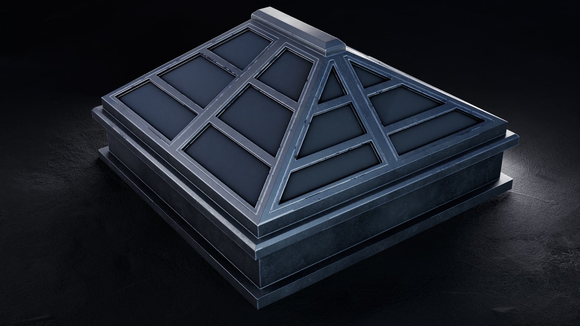 Skylight Window Low-poly 3D model_4