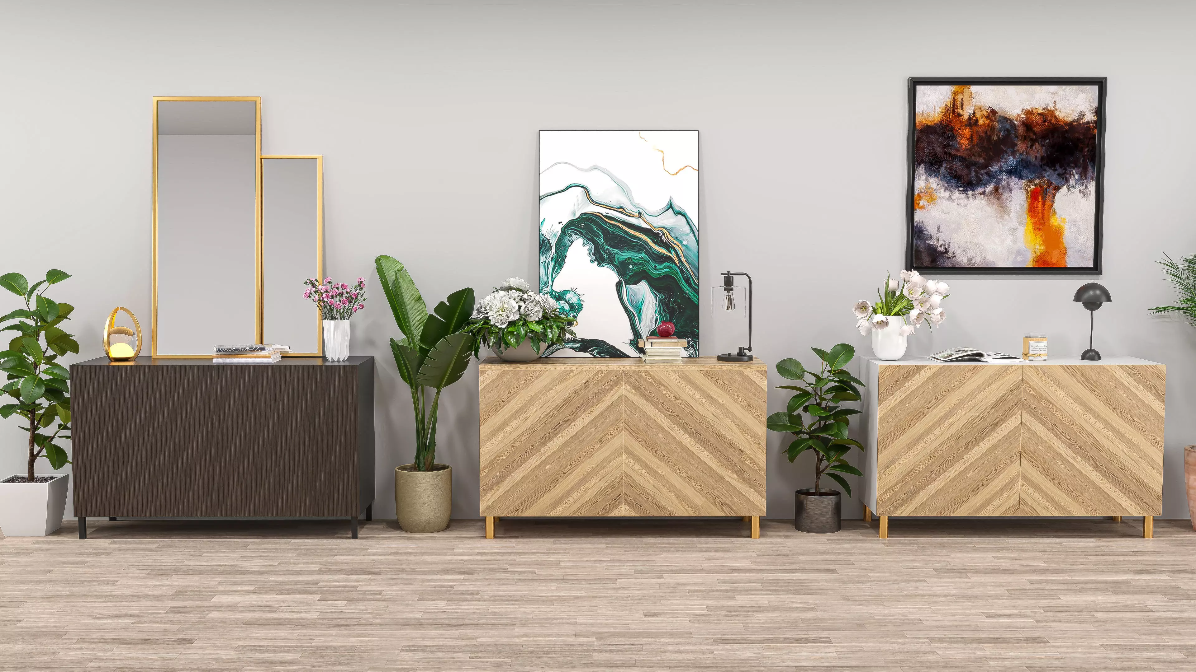 Ikea BESTA Storage combination Free low-poly 3D model