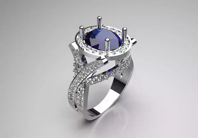 blue stone ring jr00019