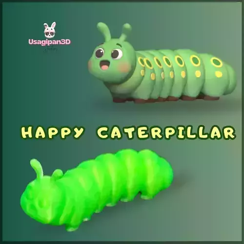 Happy Caterpillar 3D print model