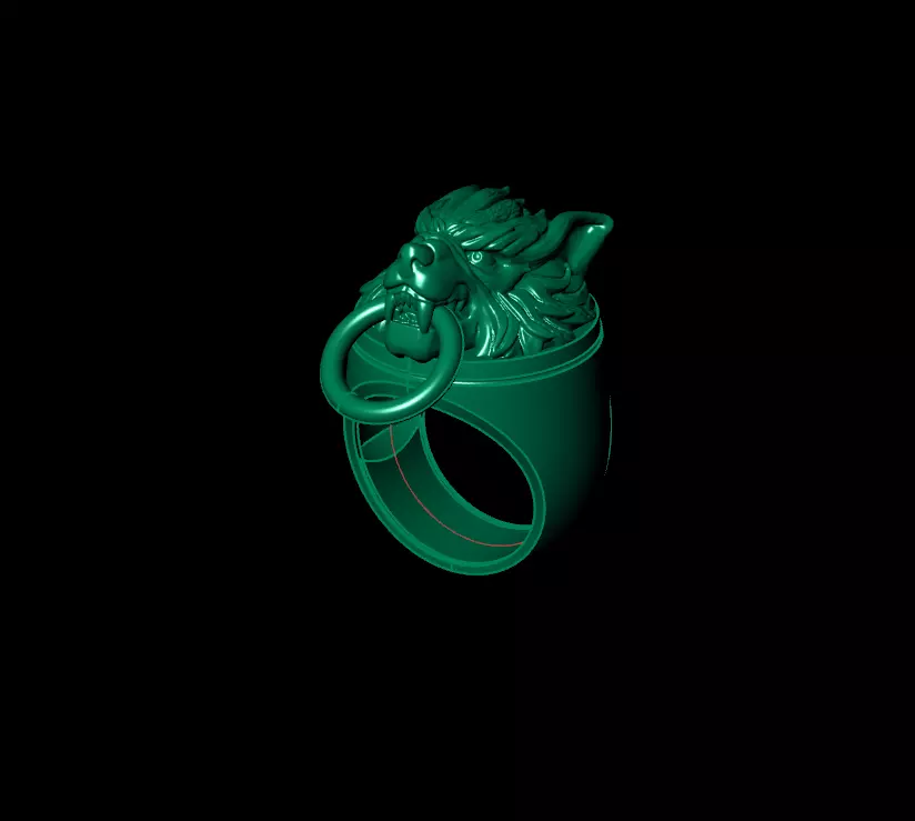 Wolf Ring 3D print model_0