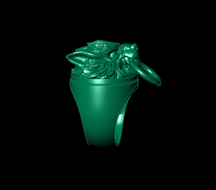 Wolf Ring 3D print model_2