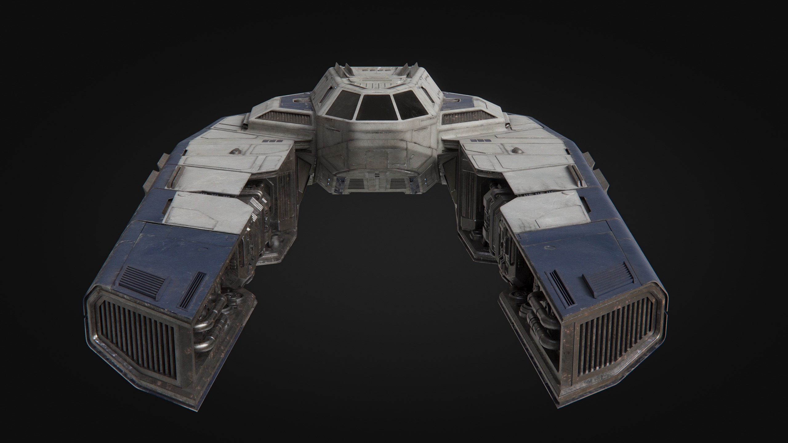 Toaster - Spaceship High Poly 3D model_4