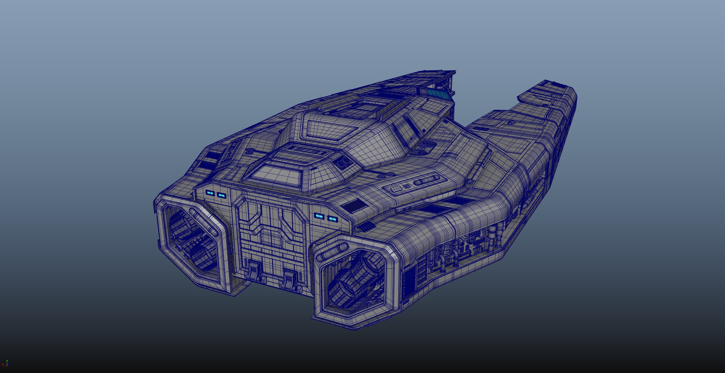 Toaster - Spaceship High Poly 3D model_13