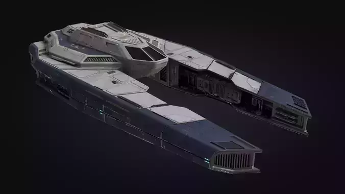 Toaster - Spaceship High Poly 3D model