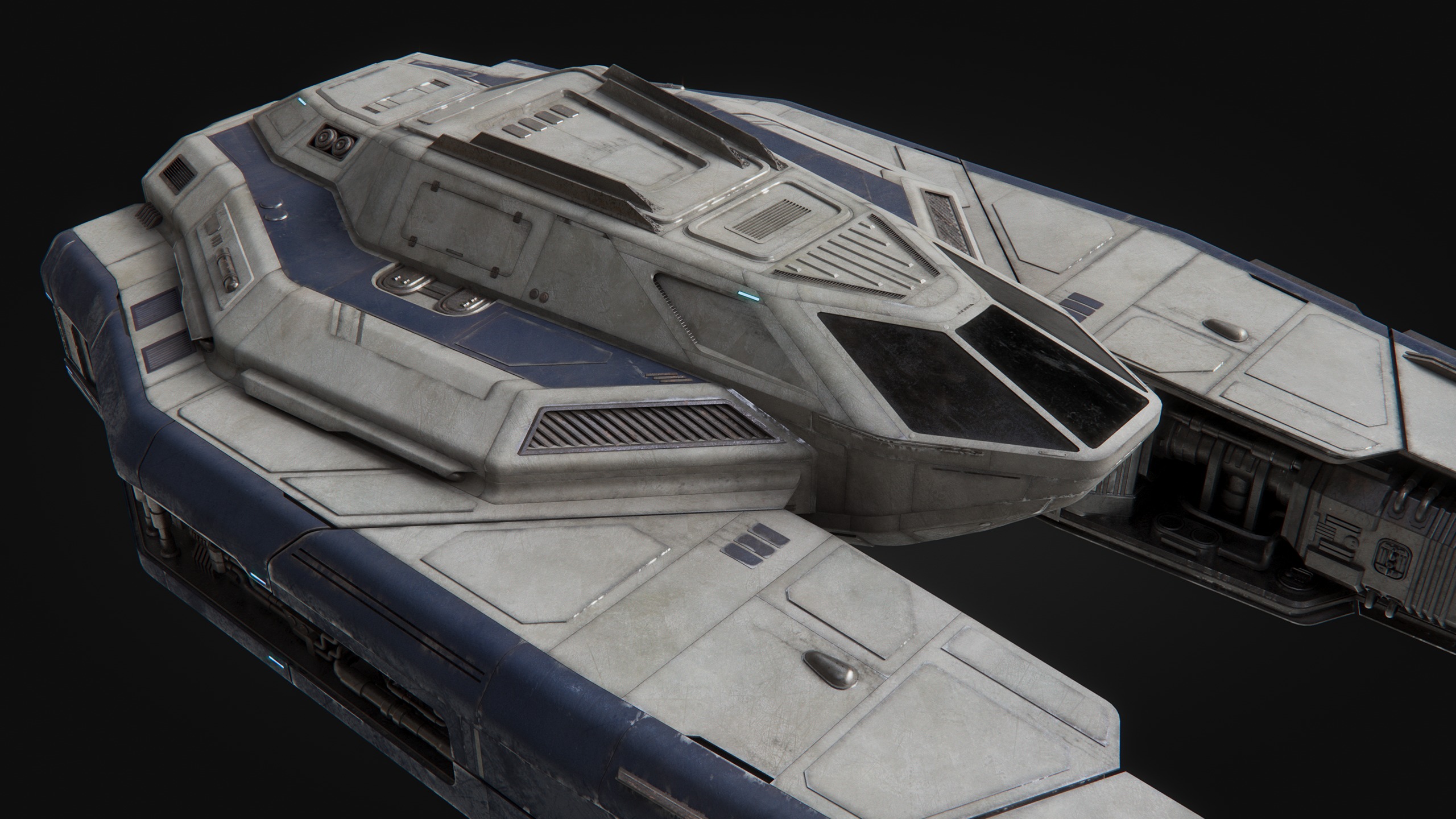 Toaster - Spaceship High Poly 3D model_7