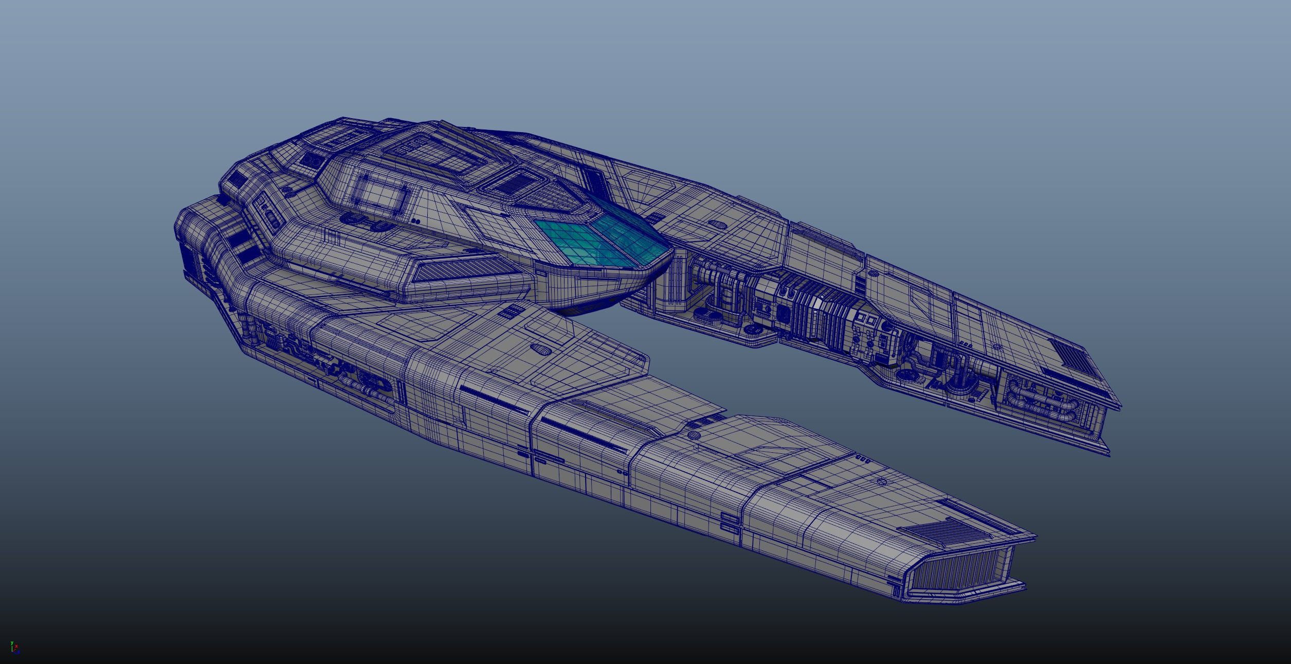 Toaster - Spaceship High Poly 3D model_9