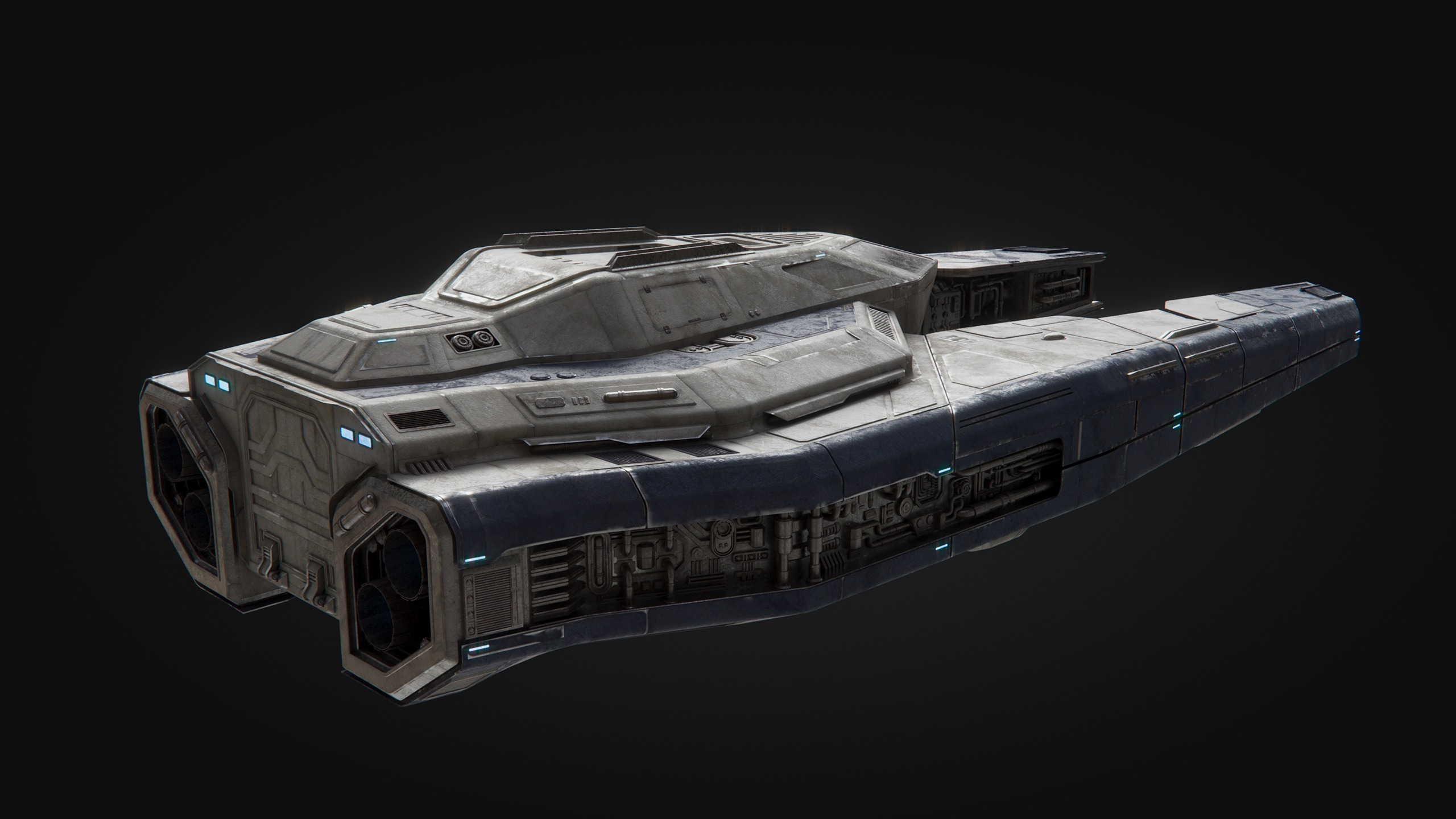 Toaster - Spaceship High Poly 3D model_1