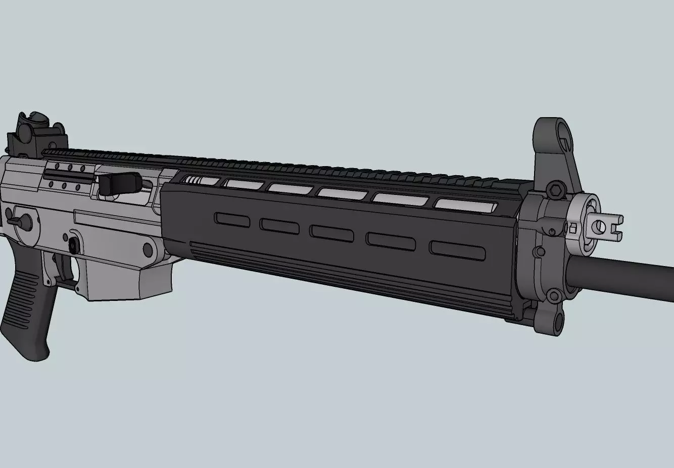 Sig SG556 SWAT M-LOK rail 3D model_0
