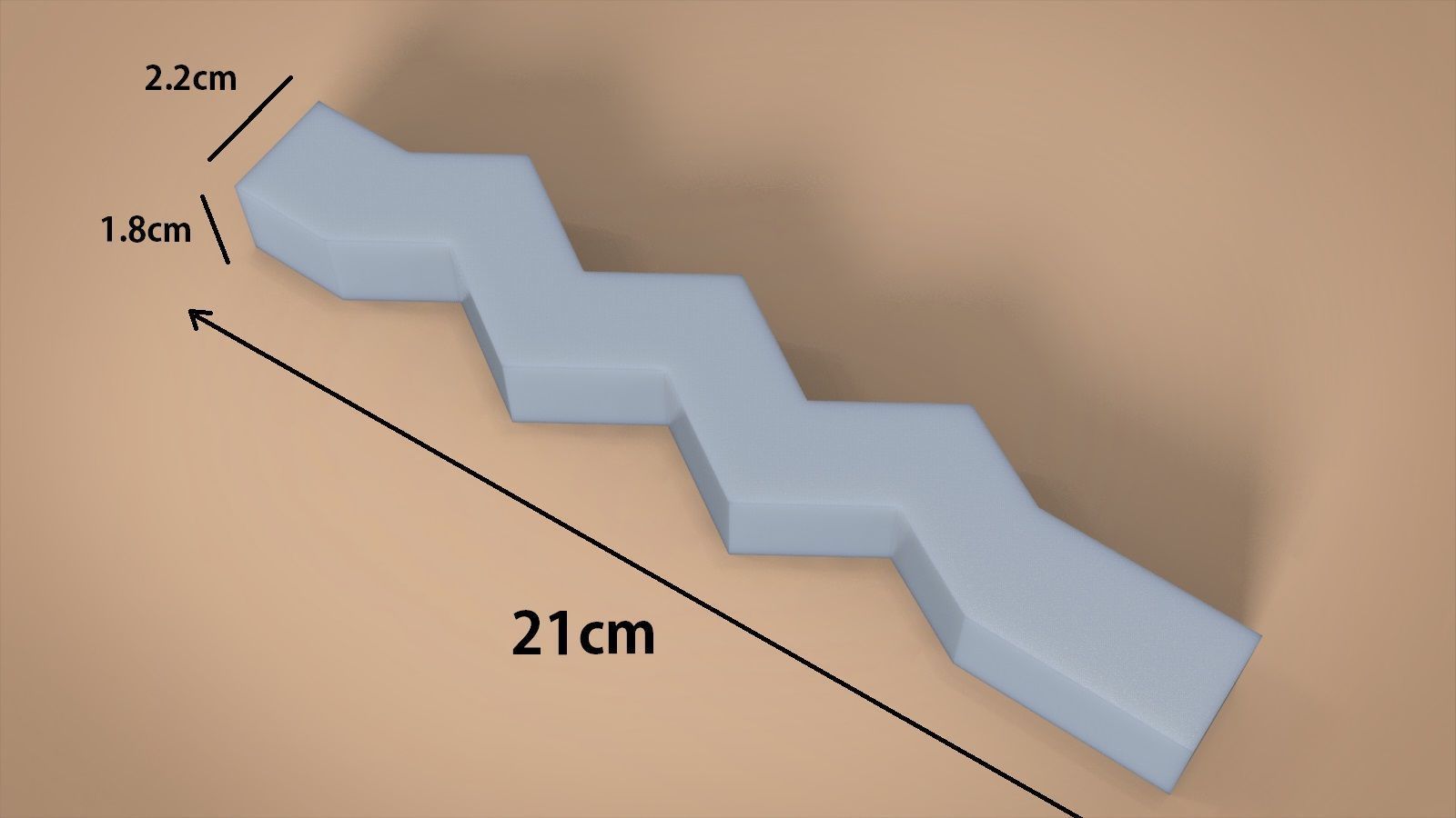 ZIG ZAG candle 3D print model_1