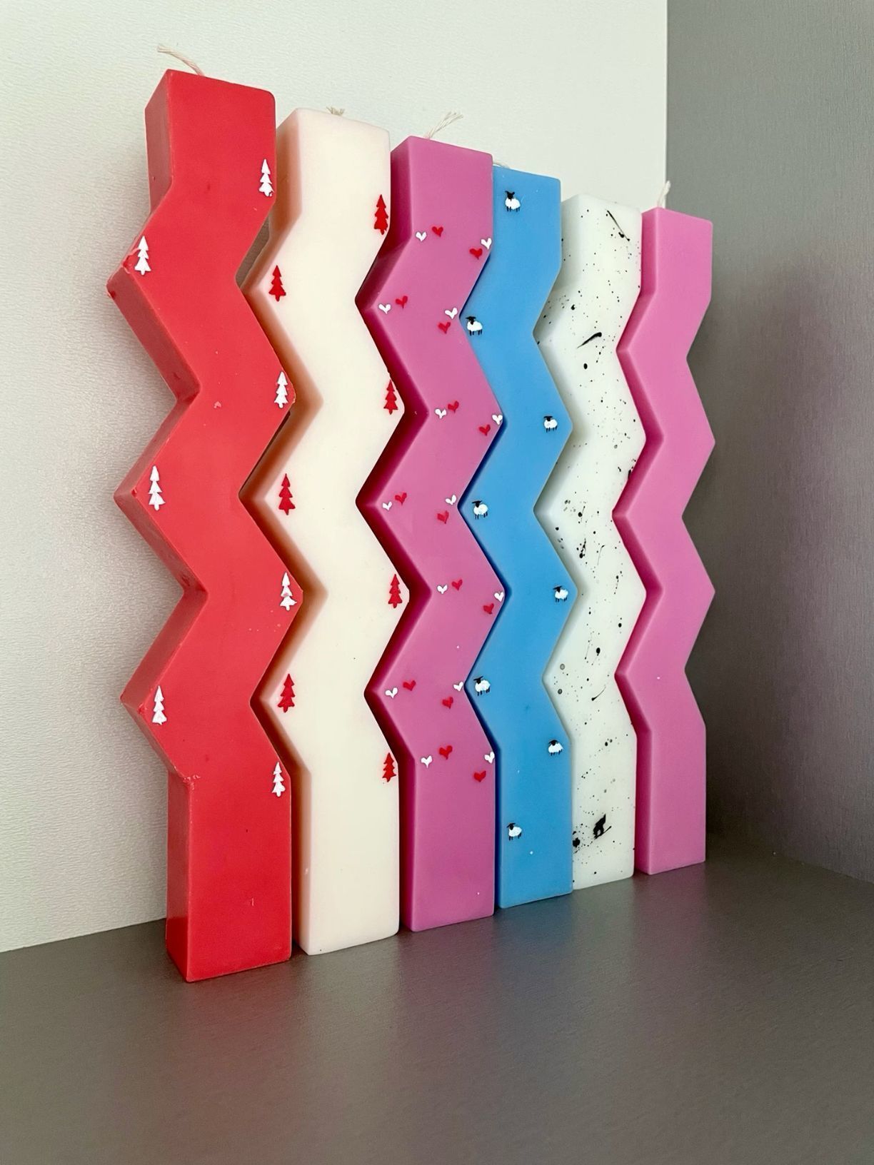 ZIG ZAG candle 3D print model_2