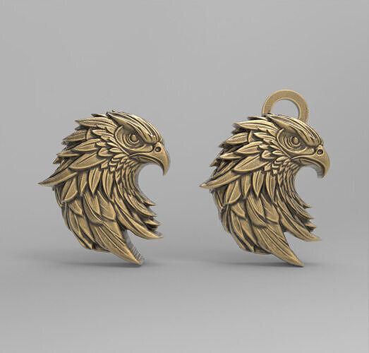 Eagle Head 3D Model for CNC Carving and Jewelry Design 3D print model