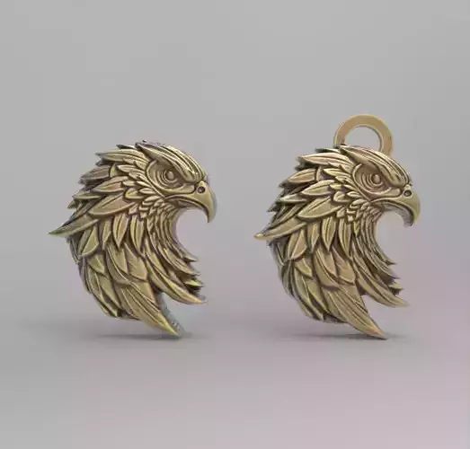 Eagle Head 3D Model for CNC Carving and Jewelry Design